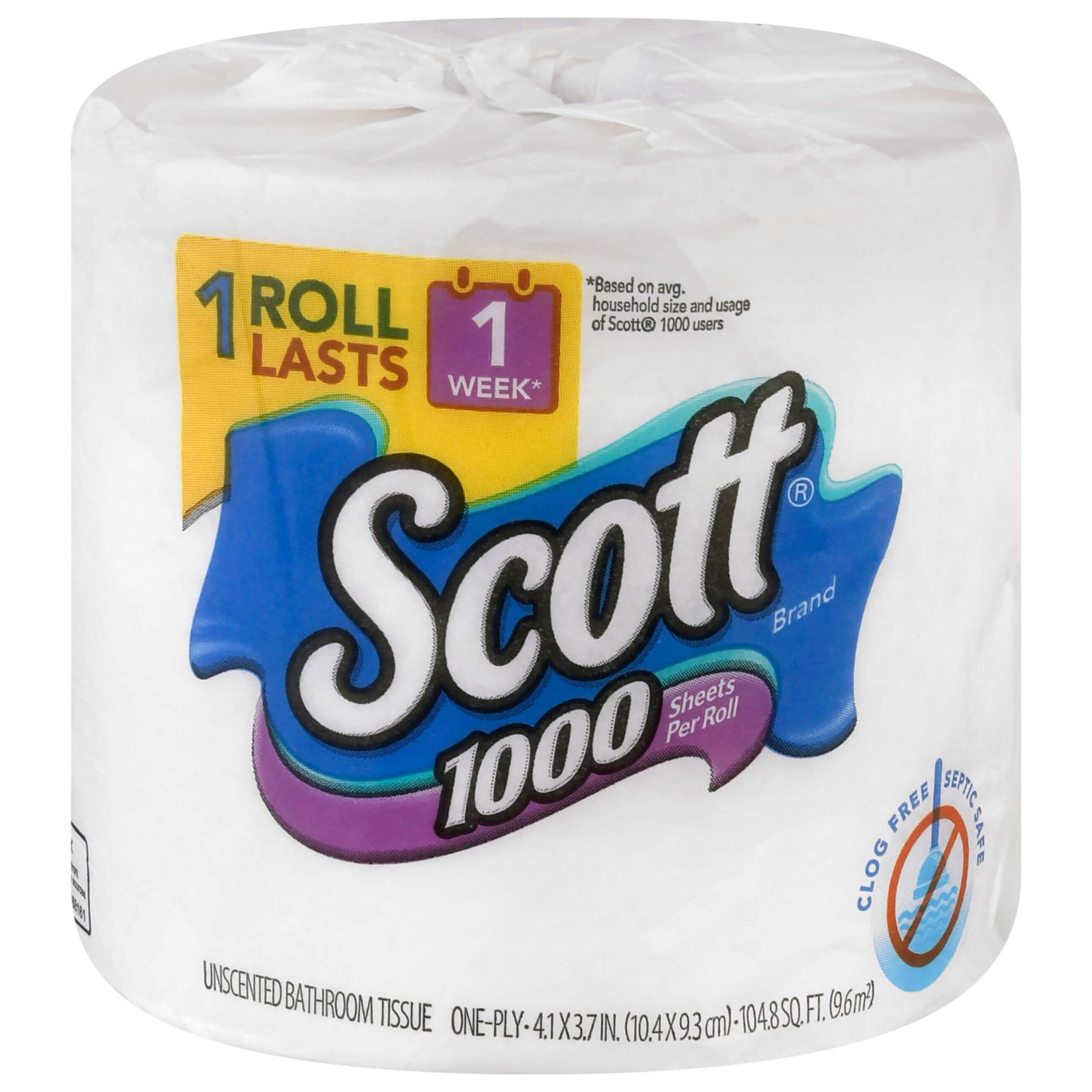 00054000200427 Scott® 1000 Sheets Bathroom Tissue Pack - Image 1