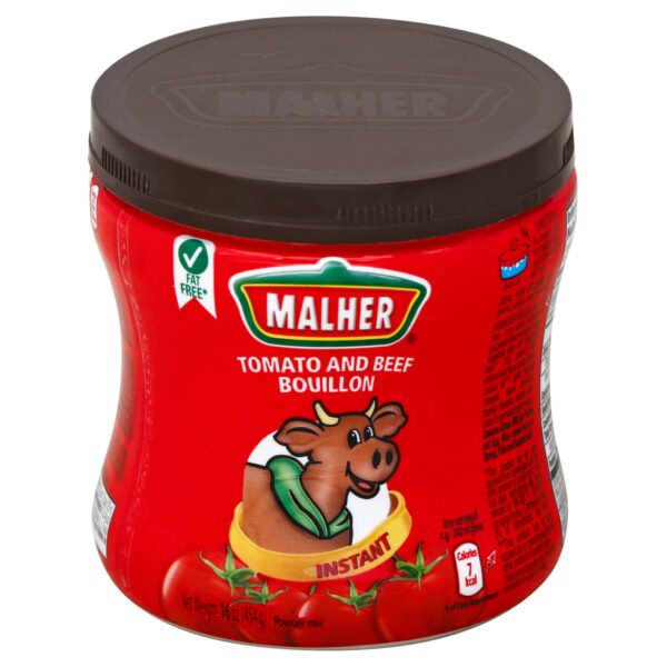 Malher Bouillon, Instant, Tomato And Beef, Powder Mix 16 Oz (454 G)
