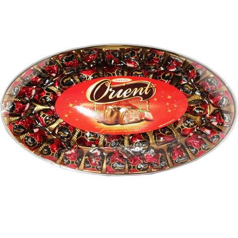 730850200 Tayas Orient Chocolate with Strawberry Filling (485 gm) - Image 1