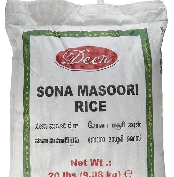 Deer Sona Masoori Rice (20 lb Bag)