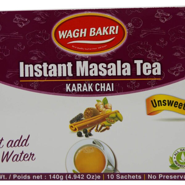 Wagh Bakri Masala Chai (Unsweetened) – Instant Tea Premix (140gm)