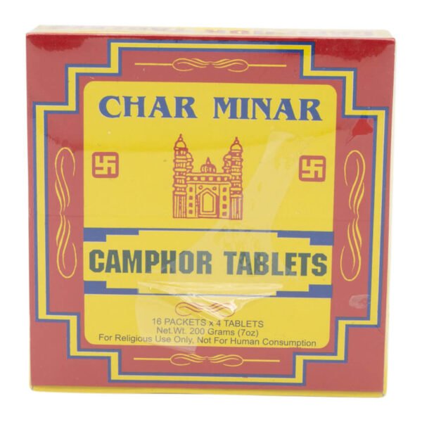Char Minar Pure Camphor Cubes (16 Packs / 200gm Total)