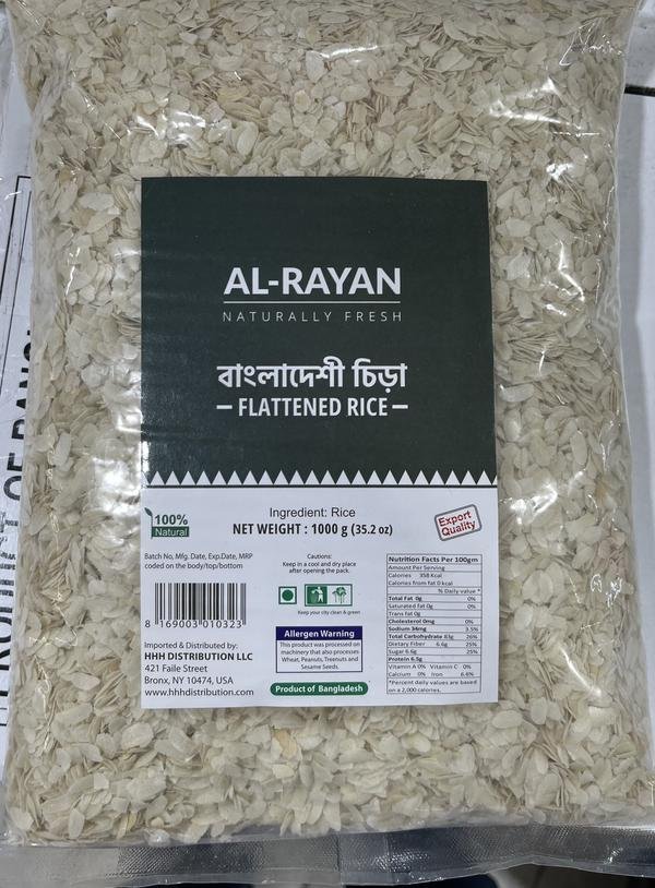 IMG_3761 Al Rayyan Flattened Rice / White Poha (1000g Bag) - Image 1