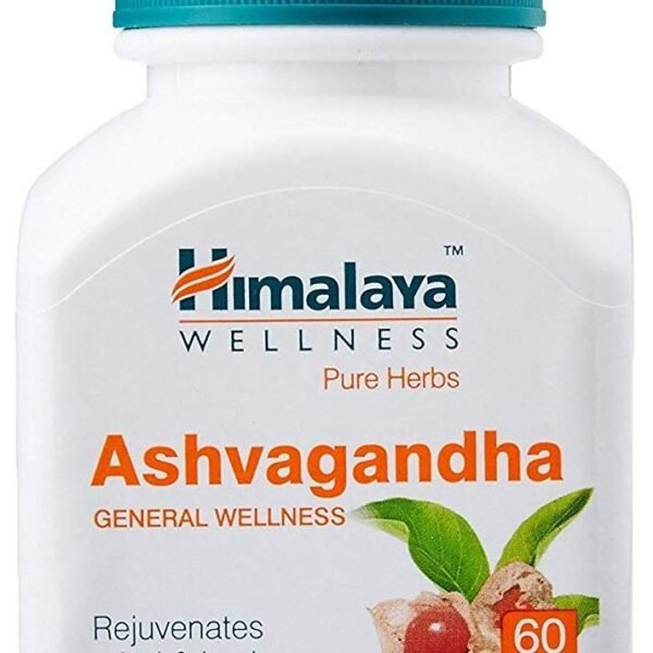 Himalaya Pure Herbs Ashwagandha – Supports Energy, Stamina, and Calm (60 Tablets)