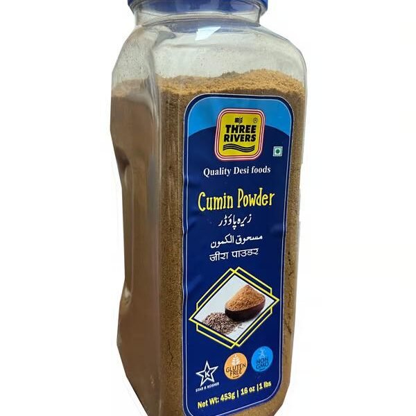 Three Rivers Ground Cumin Powder (Jeera Powder) – 16 oz